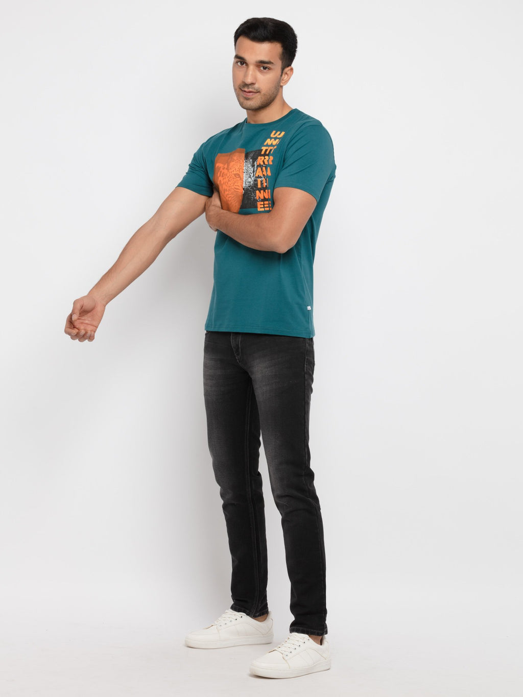 Mens Printed Round Neck T-Shirt