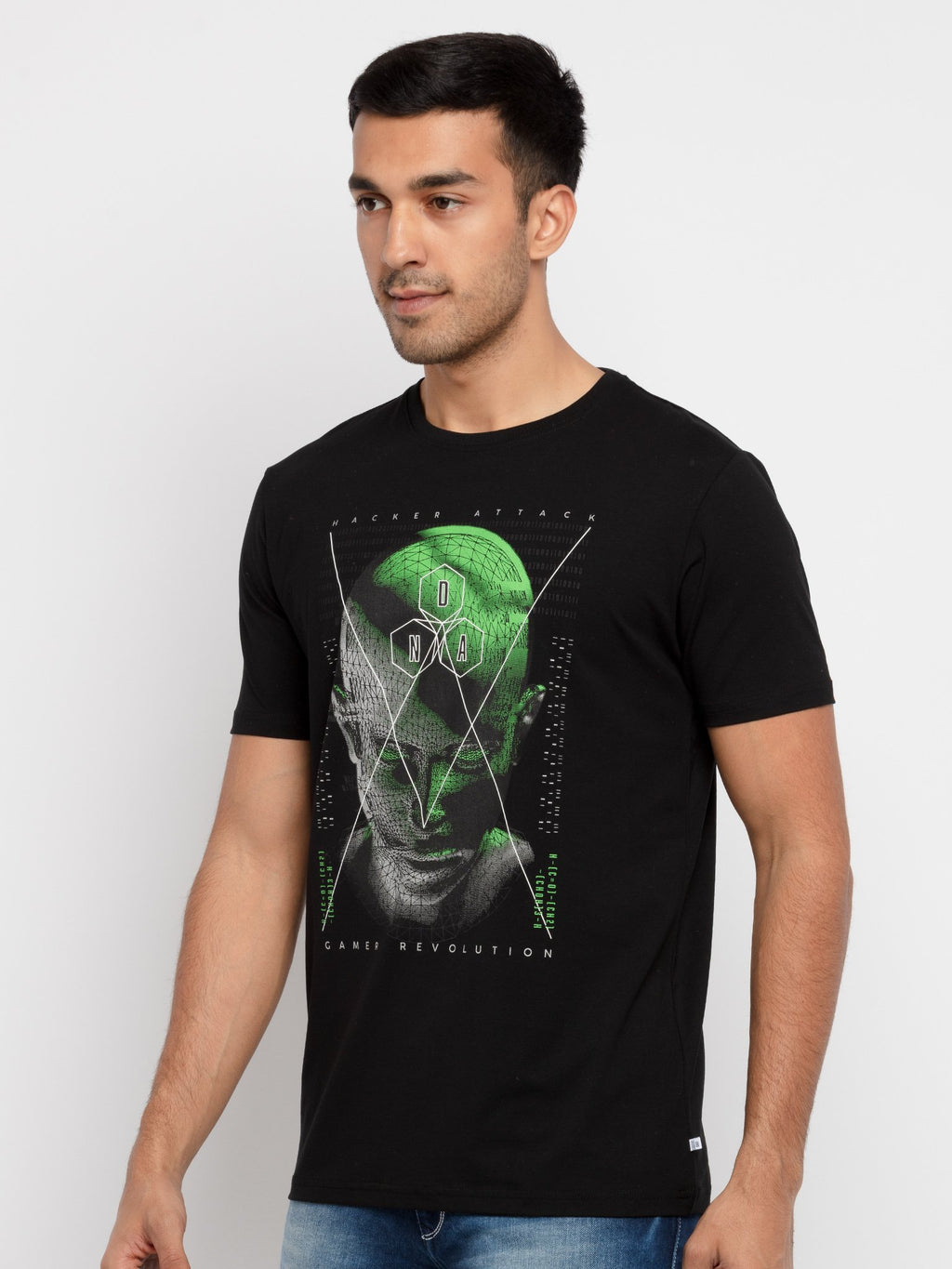 Mens Printed Round Neck T-Shirt