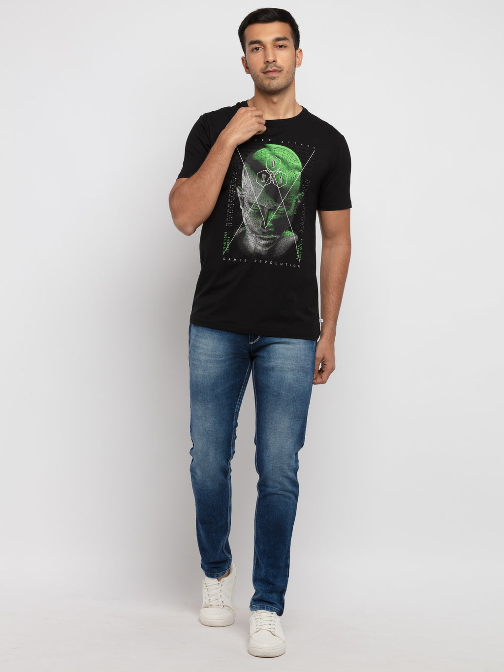 Mens Printed Round Neck T-Shirt
