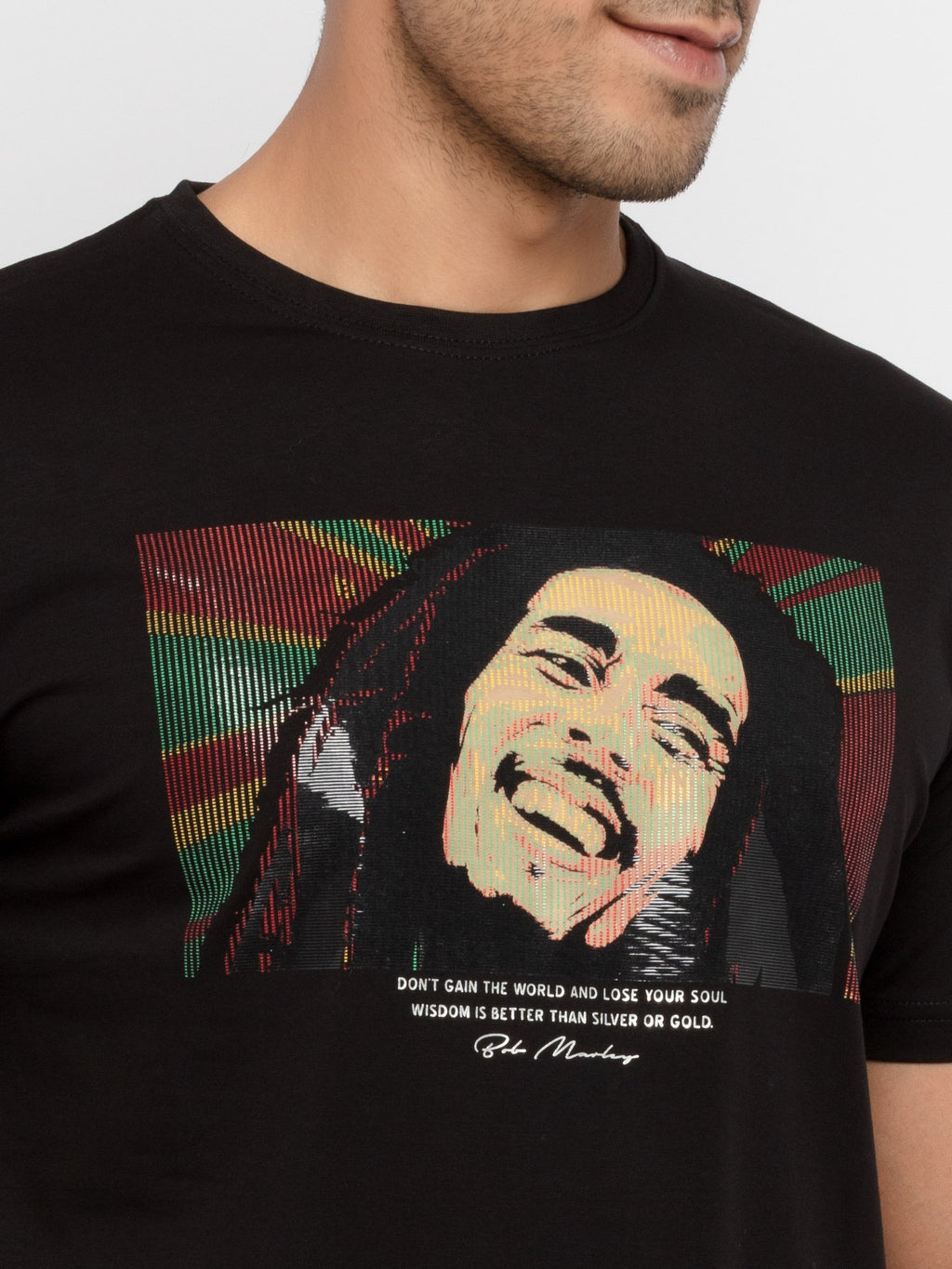 Mens Printed Round Neck T-Shirt