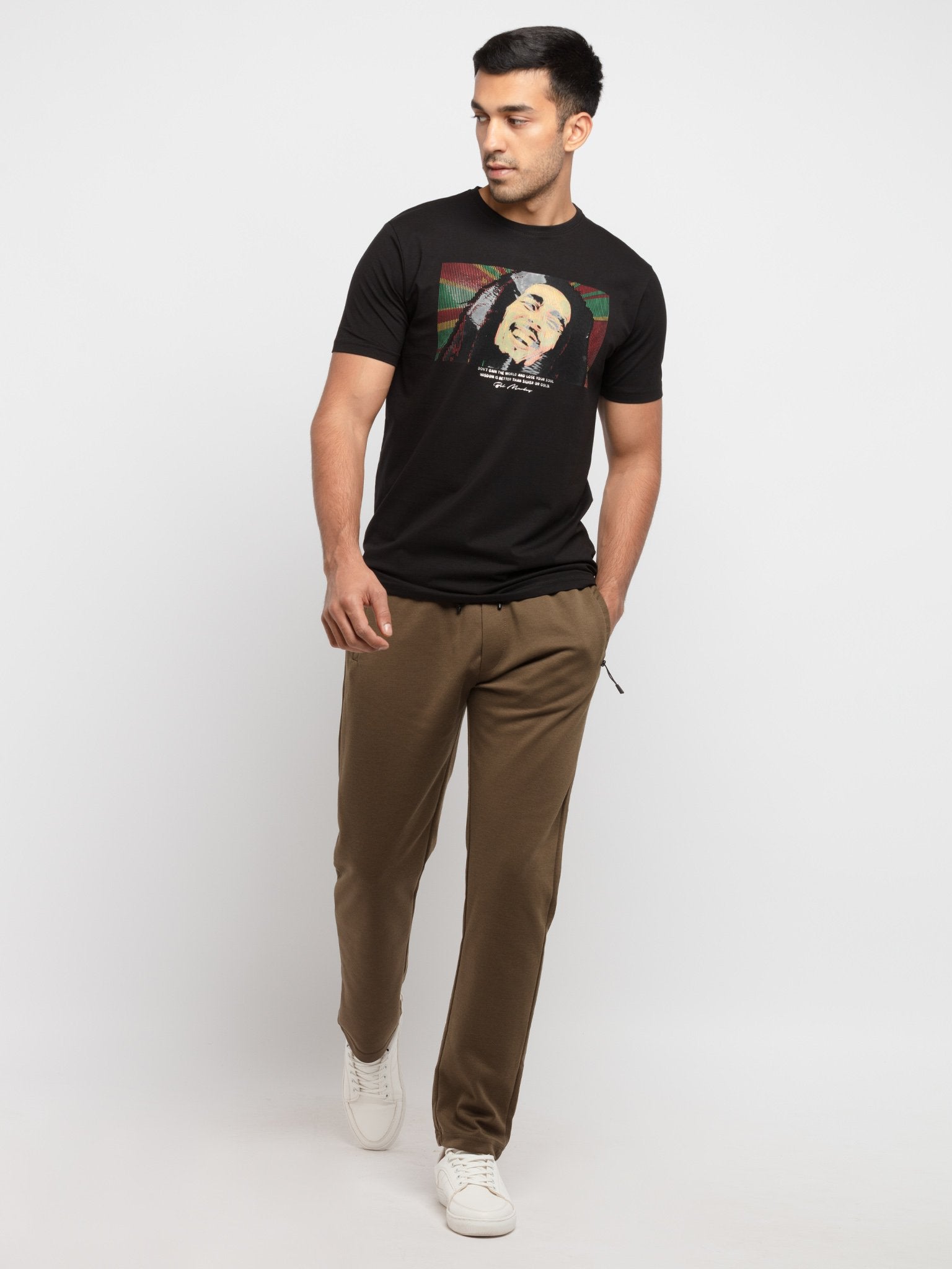 Mens Printed Round Neck T-Shirt