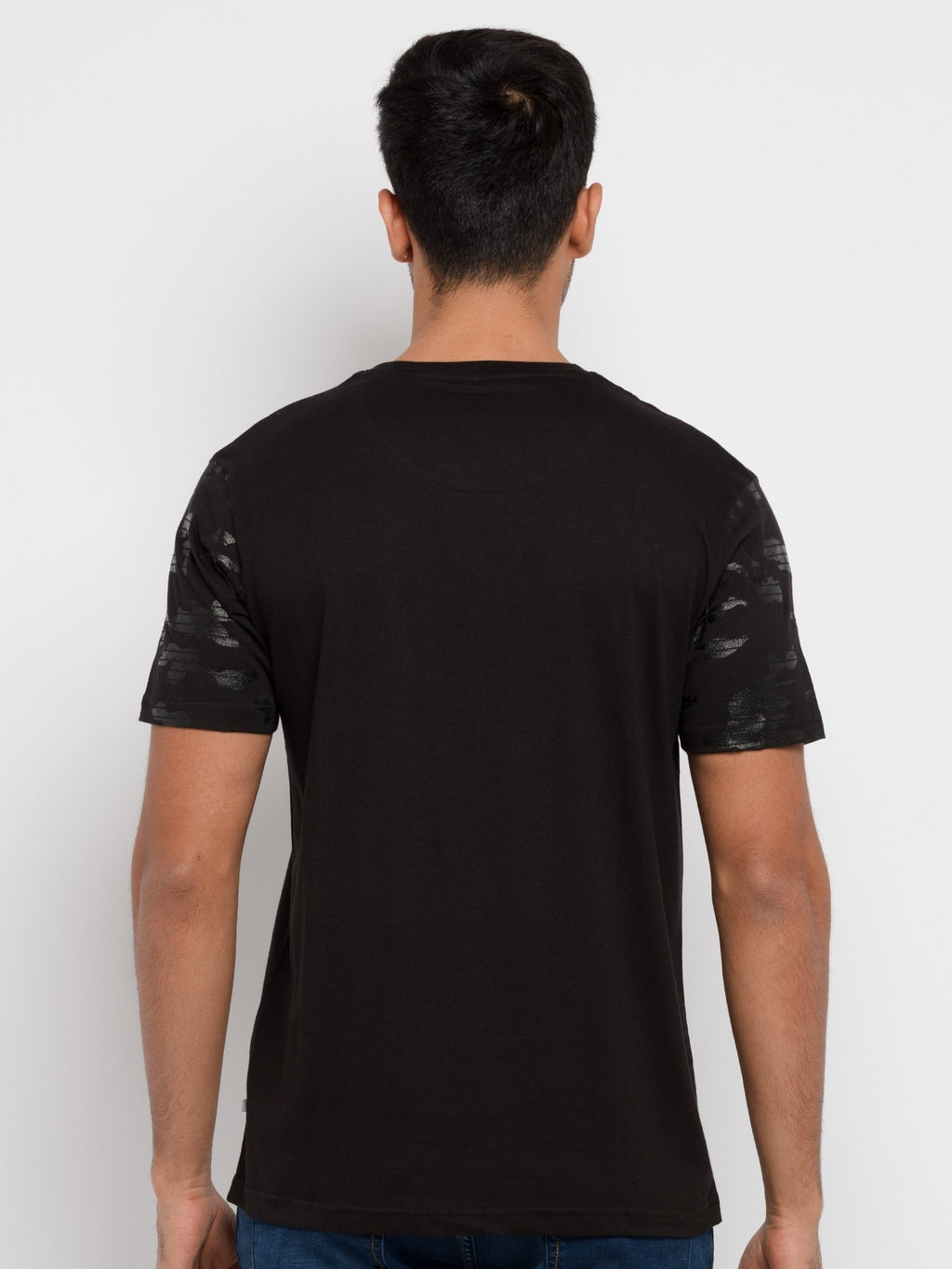 Mens Printed Cameo Round Neck T-Shirt