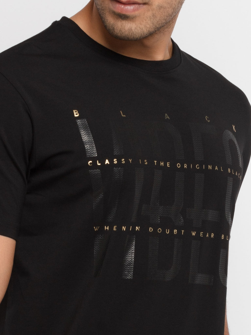 Mens Printed Round Neck T-Shirt