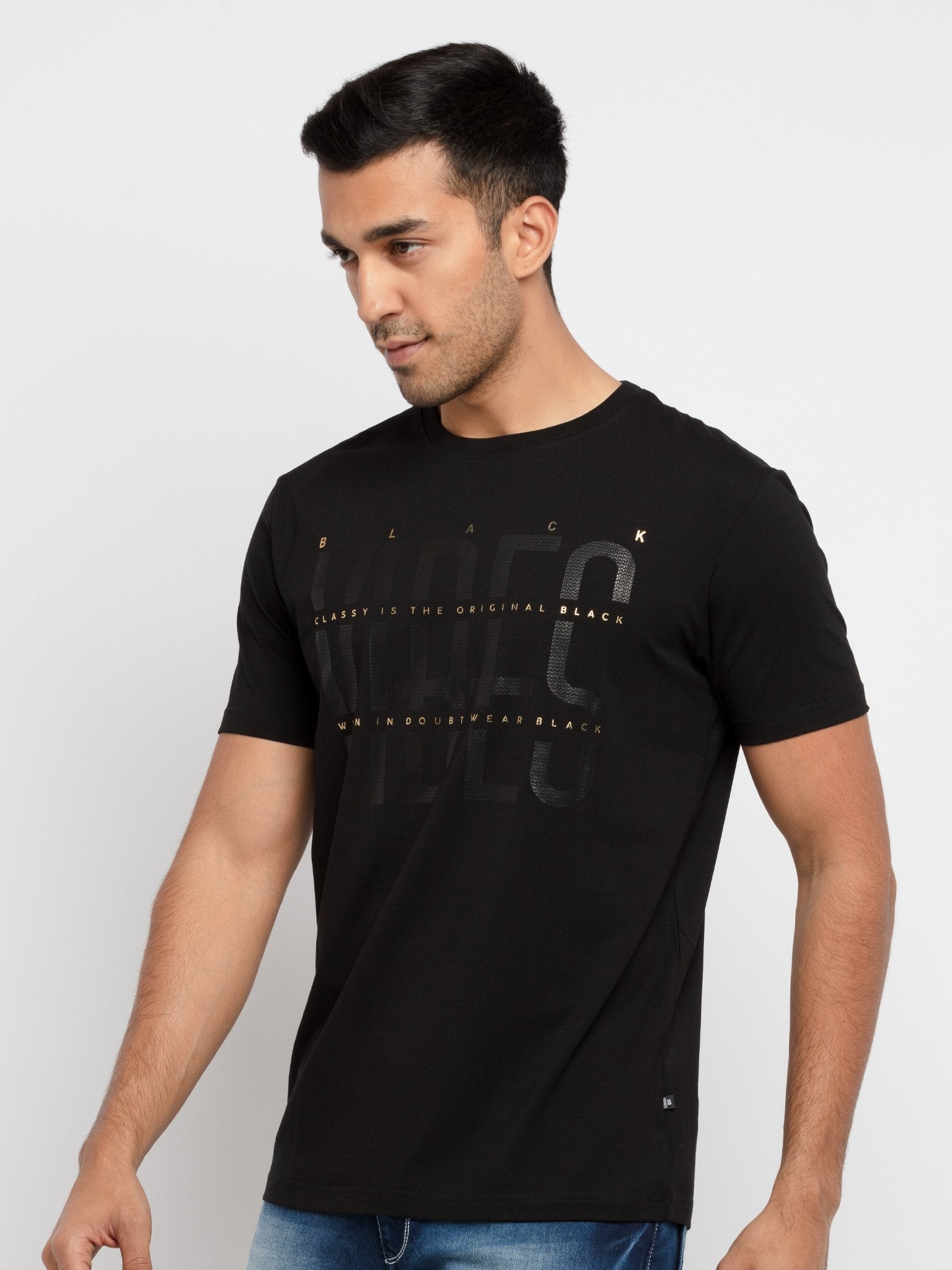 Mens Printed Round Neck T-Shirt