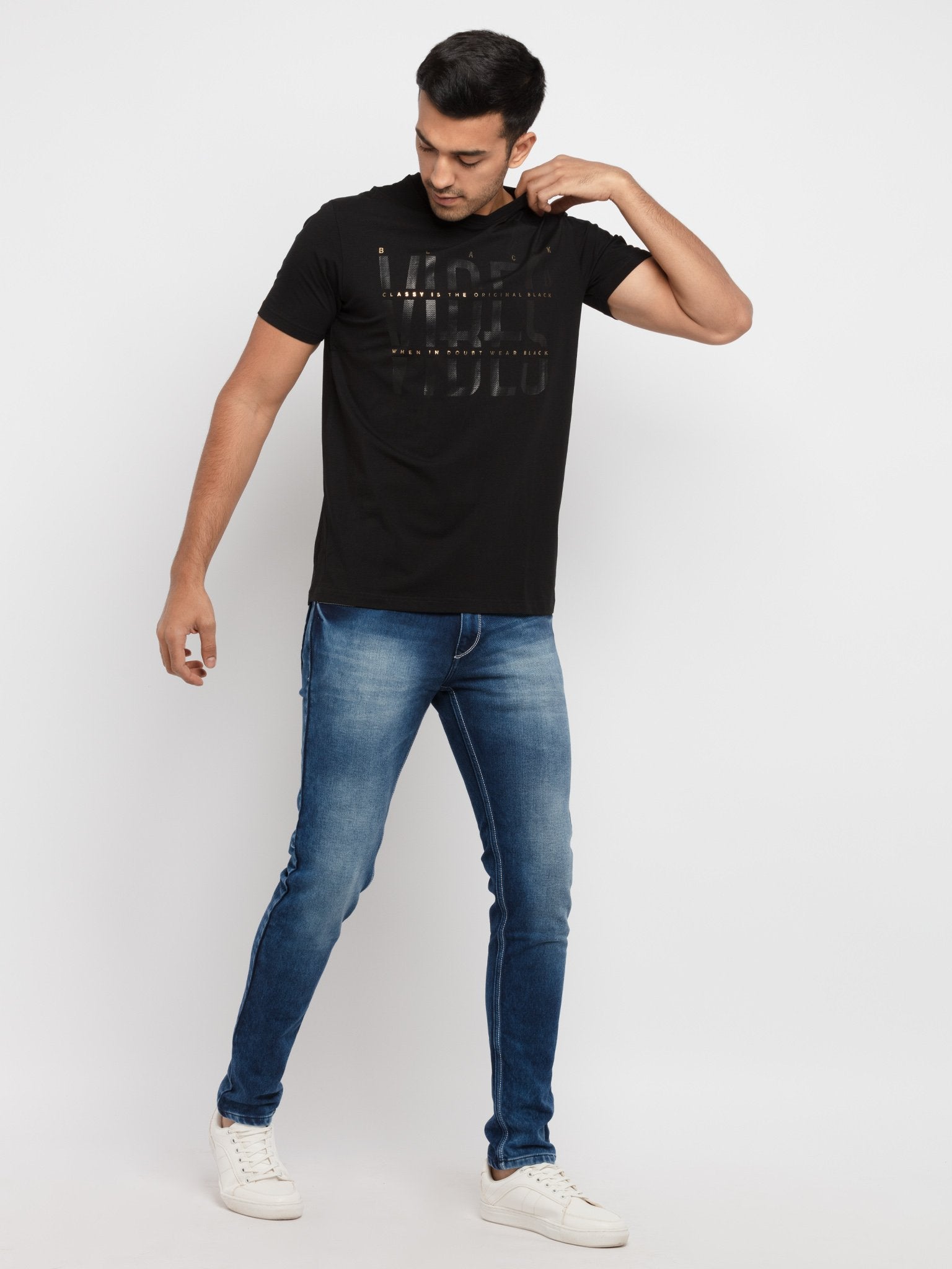 Mens Printed Round Neck T-Shirt