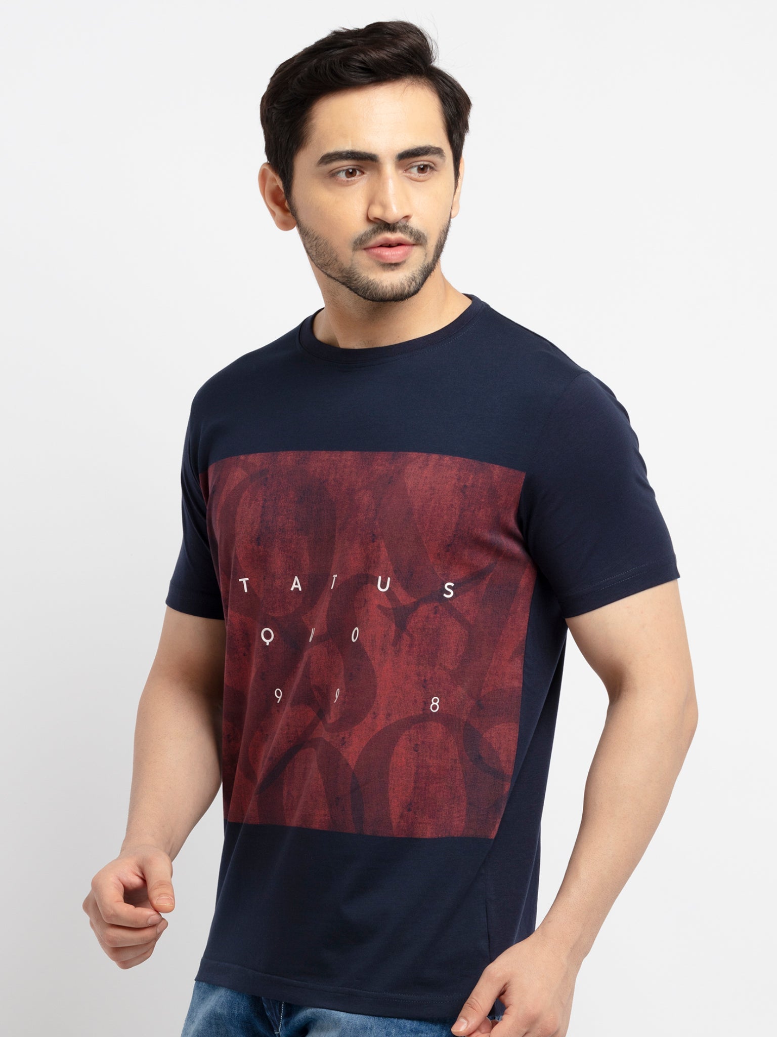 Mens Printed Round Neck T-Shirt