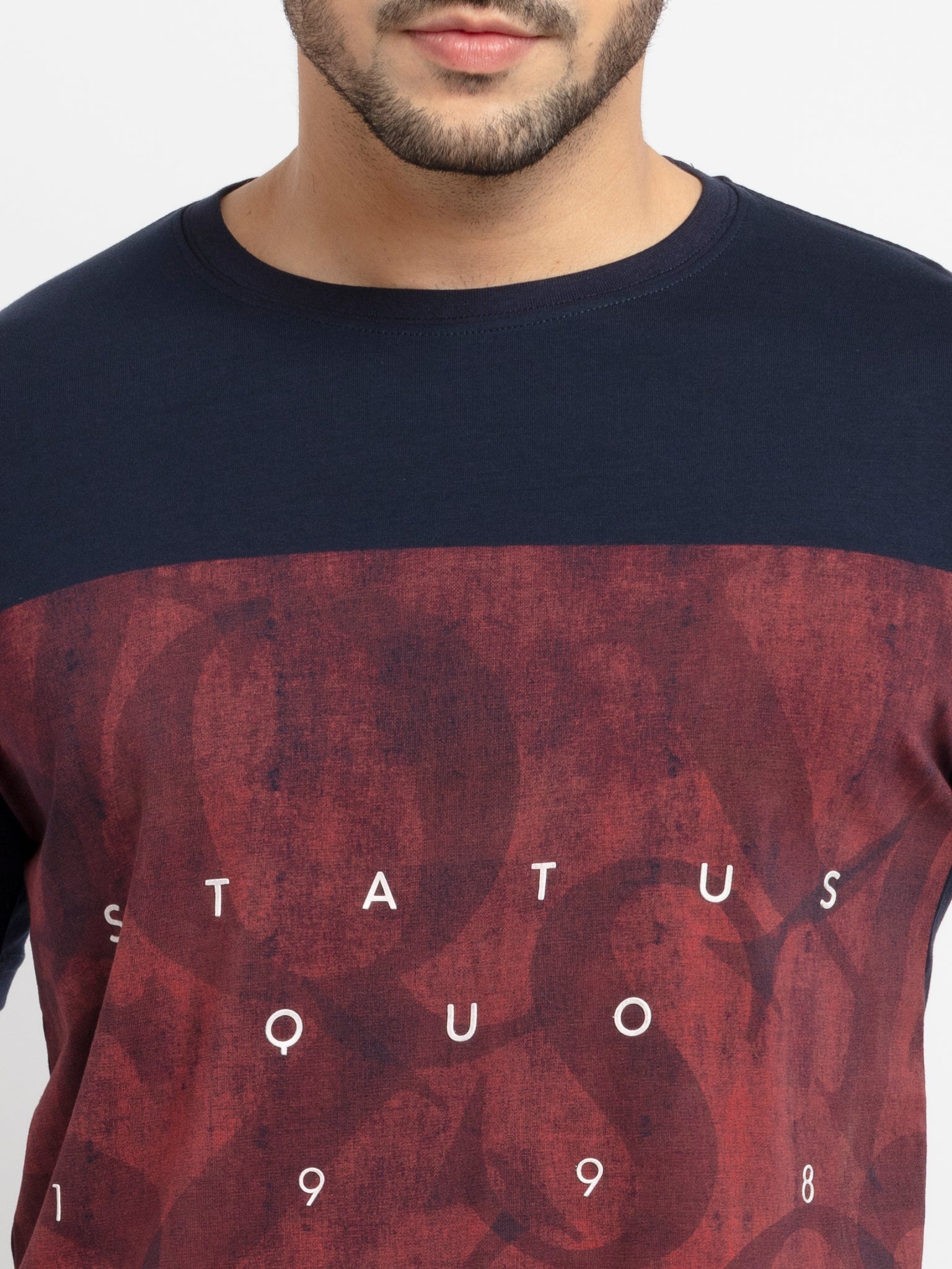 Mens Printed Round Neck T-Shirt