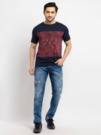 Mens Printed Round Neck T-Shirt
