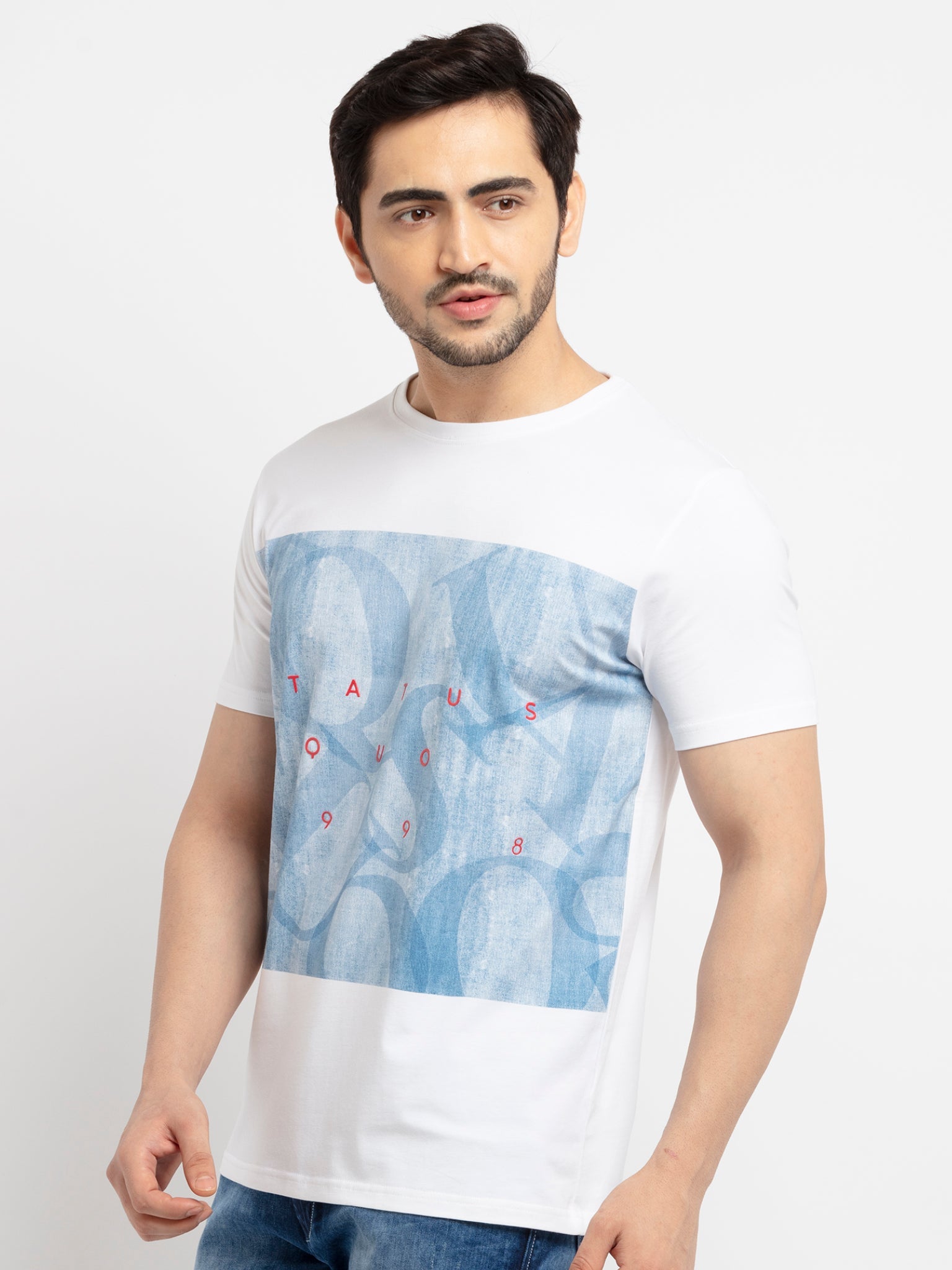 Mens Printed Round Neck T-Shirt