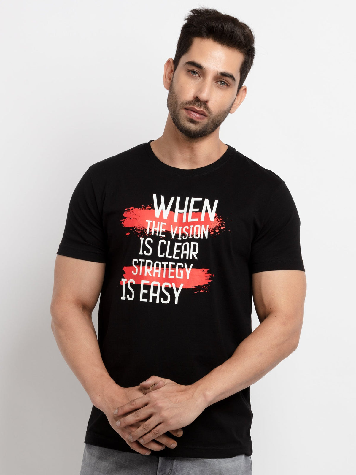 Mens Printed Round Neck T-Shirt
