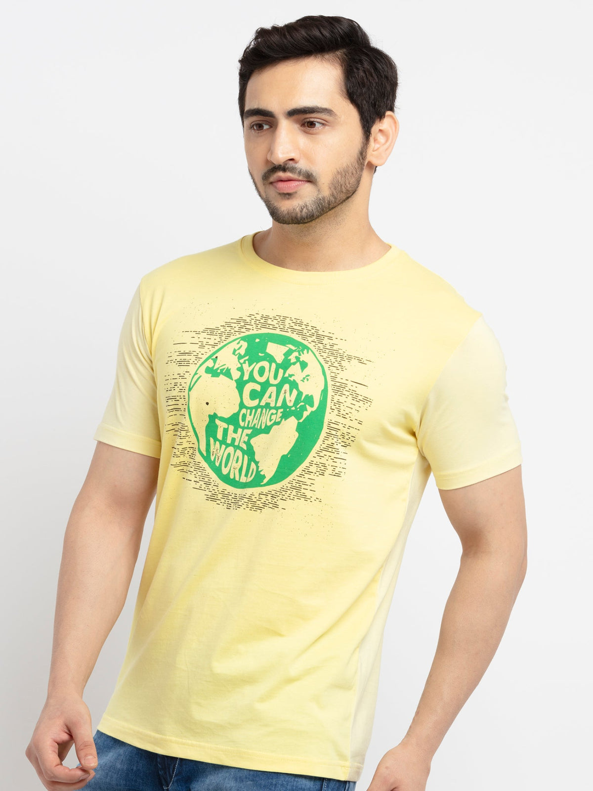 Mens Printed Round Neck T-Shirt