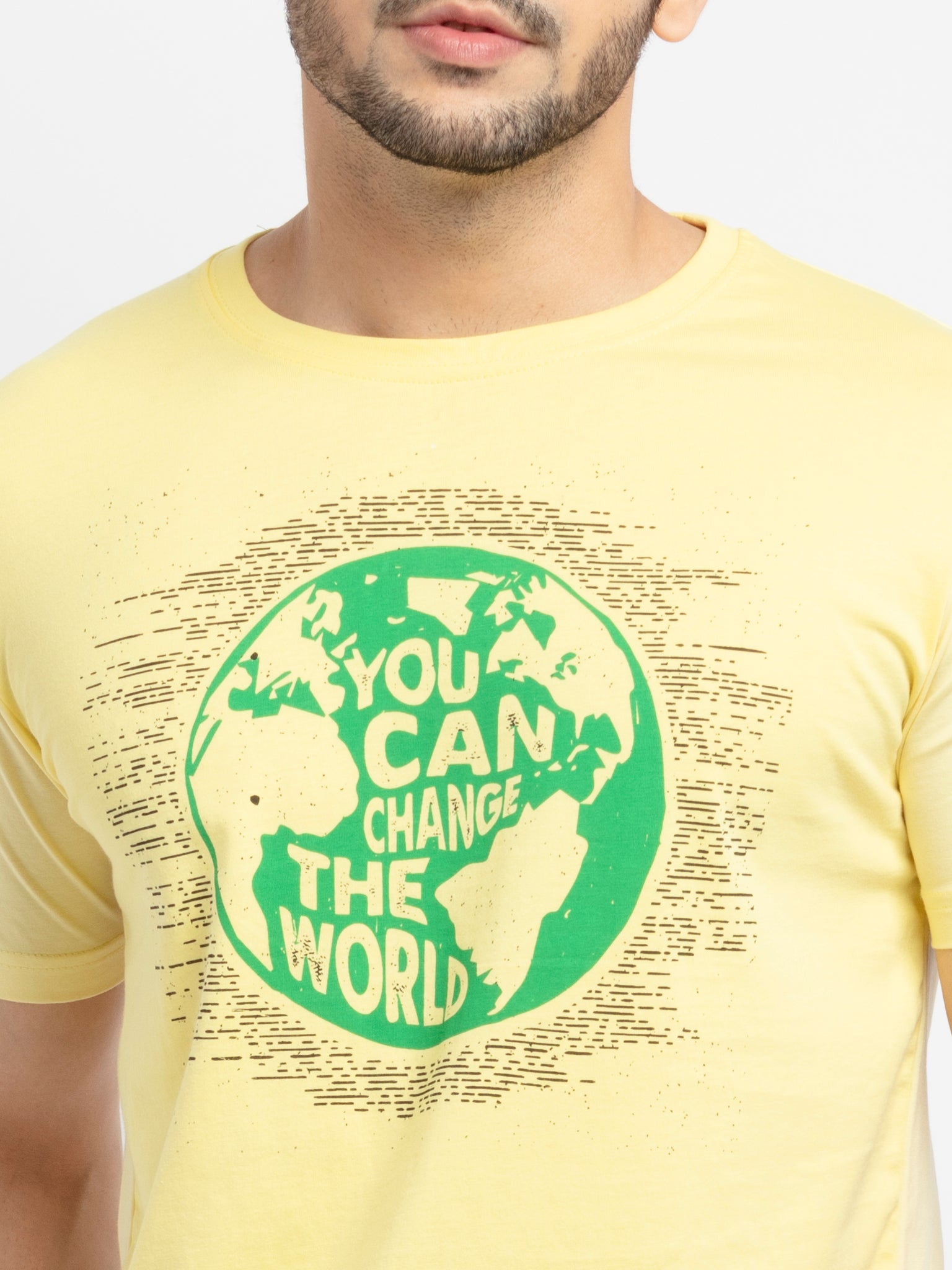 Mens Printed Round Neck T-Shirt
