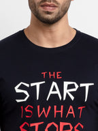 Mens Printed Round Neck T-Shirt