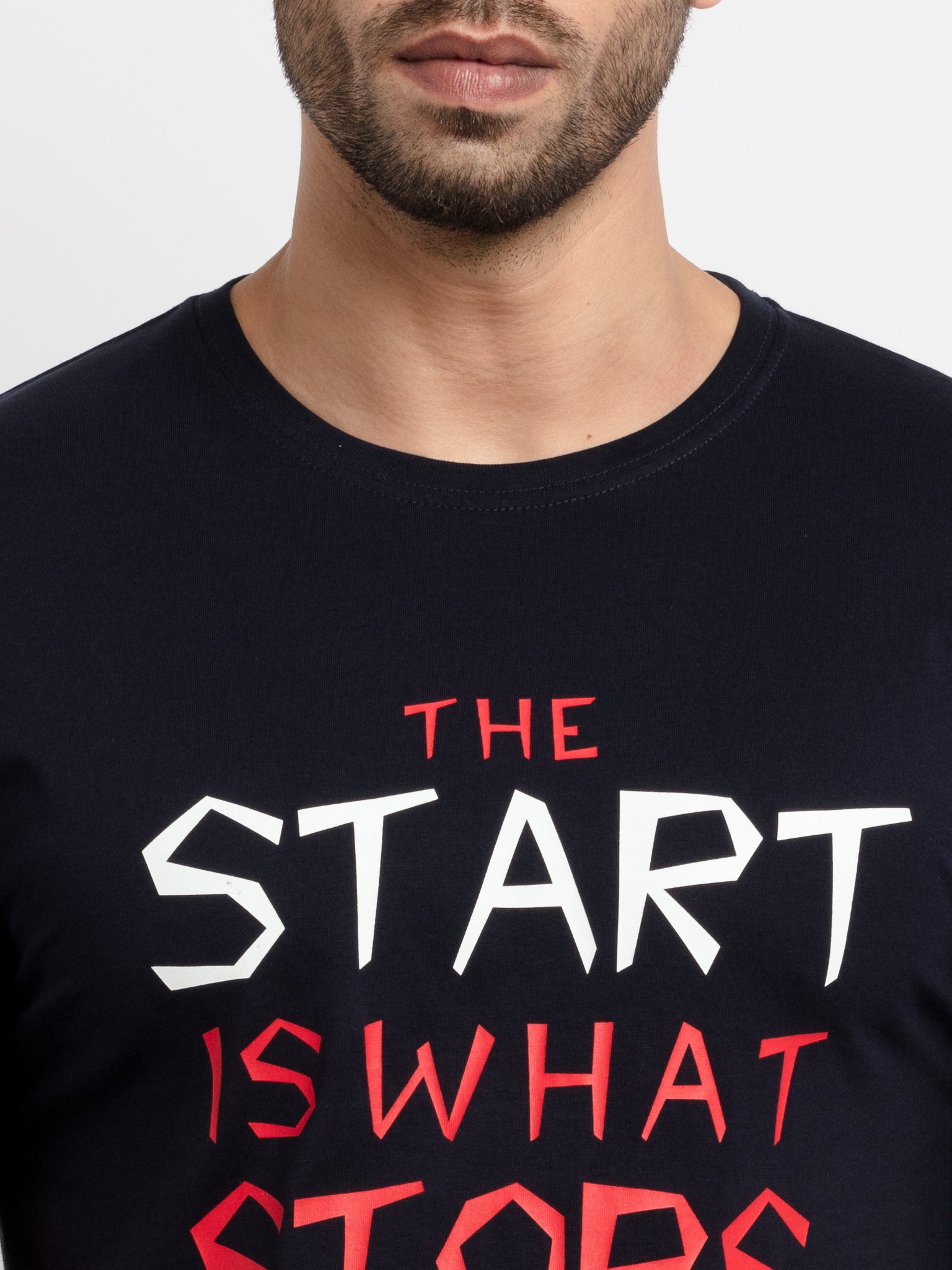 Mens Printed Round Neck T-Shirt