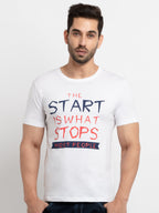 Mens Printed Round Neck T-Shirt