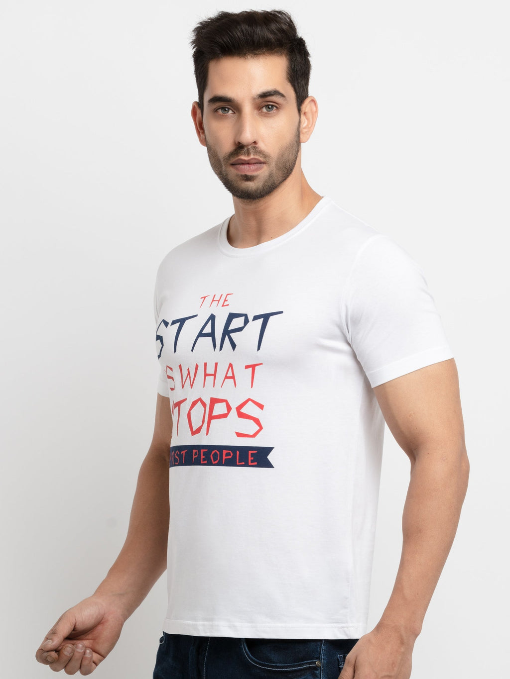 Mens Printed Round Neck T-Shirt
