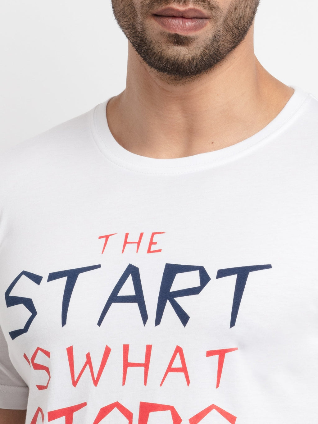 Mens Printed Round Neck T-Shirt