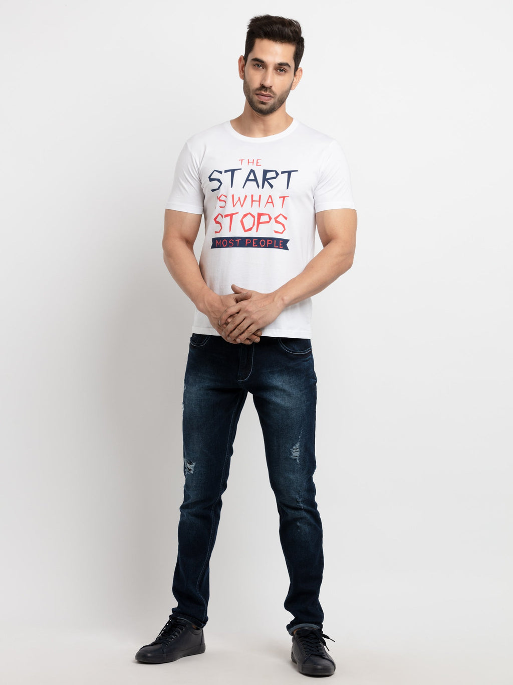 Mens Printed Round Neck T-Shirt