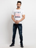 Mens Printed Round Neck T-Shirt