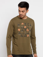 Mens Printed Round Neck T-Shirt