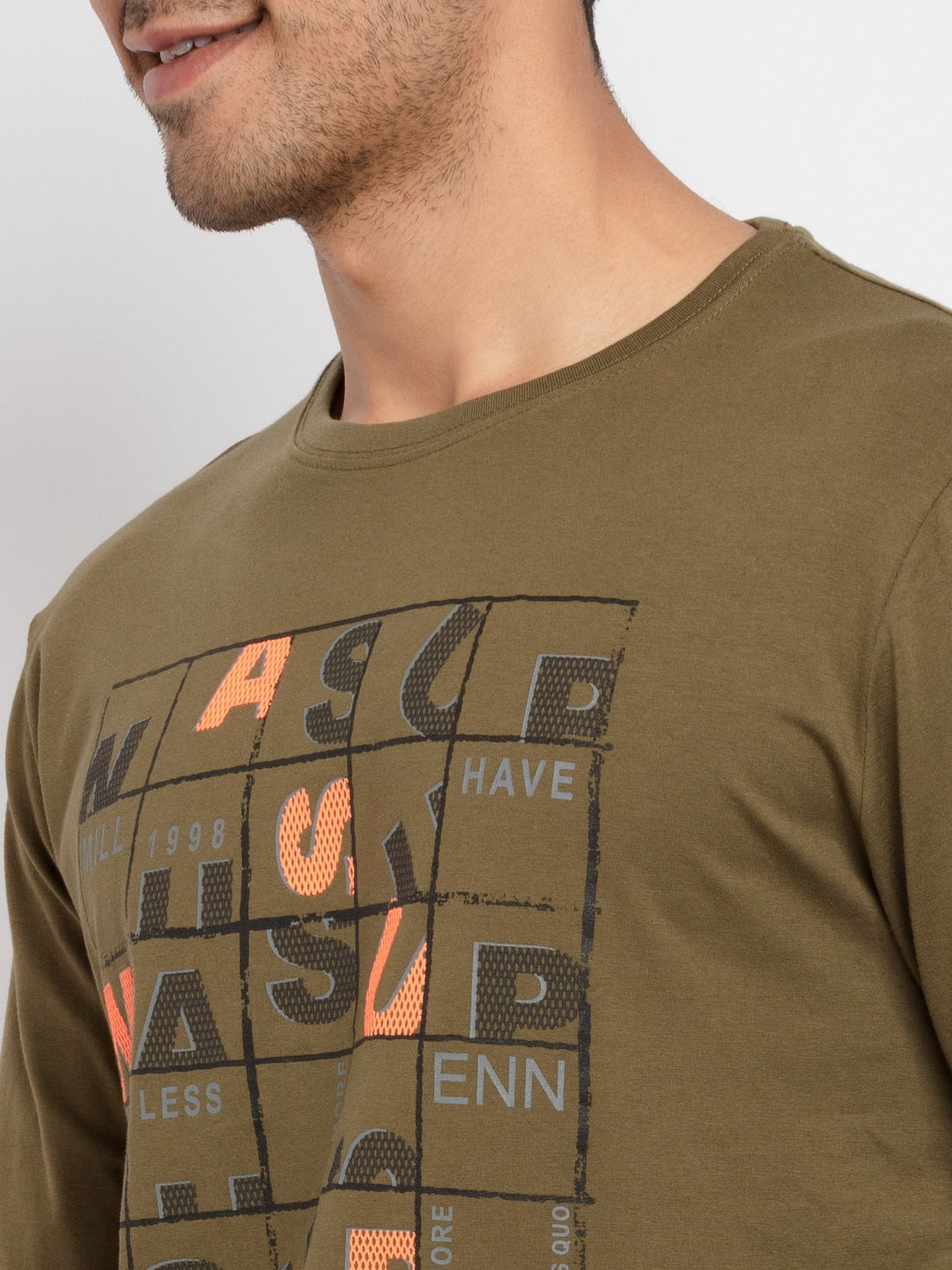 Mens Printed Round Neck T-Shirt