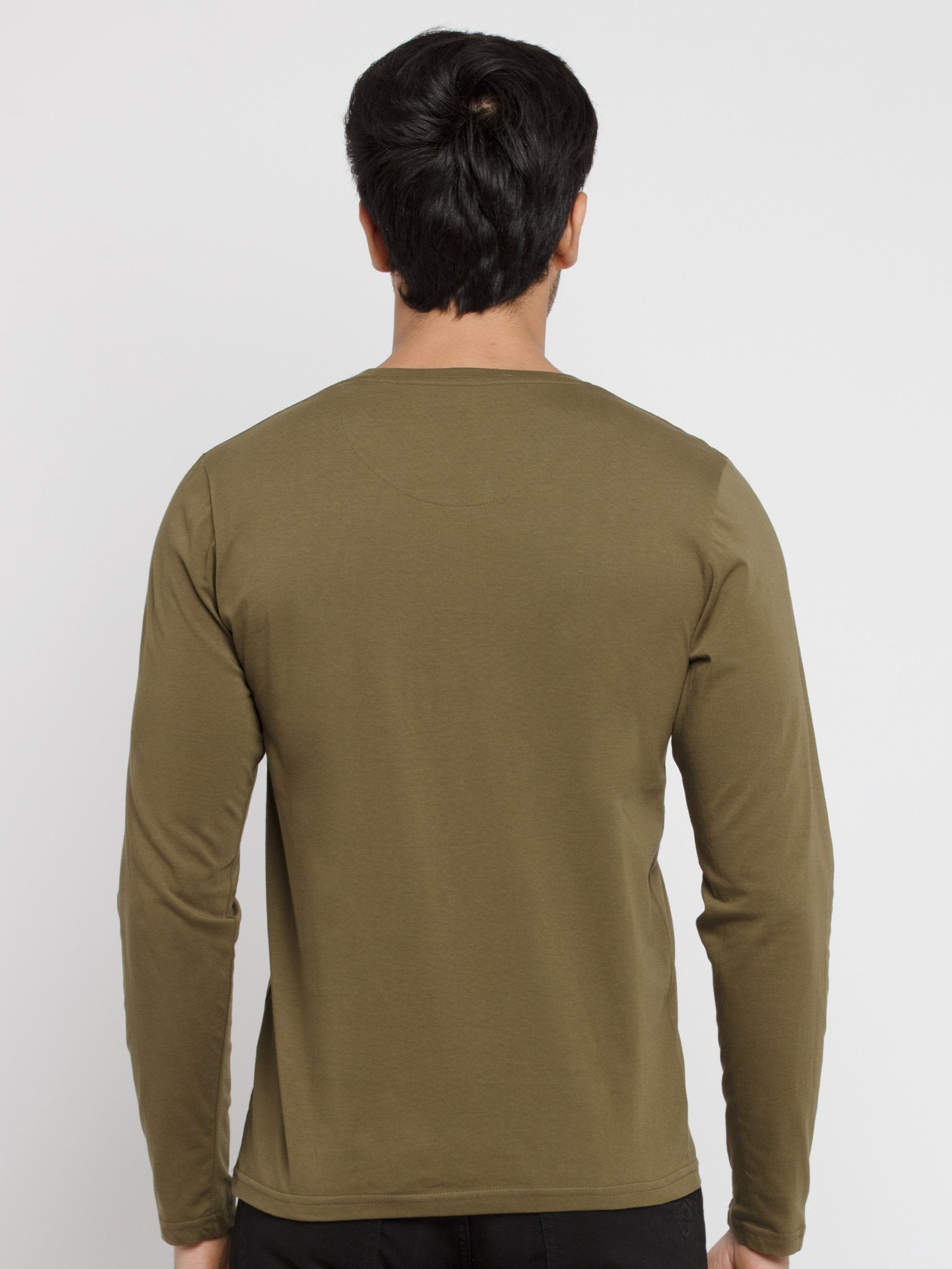 Mens Printed Round Neck Full Sleeves T-Shirt