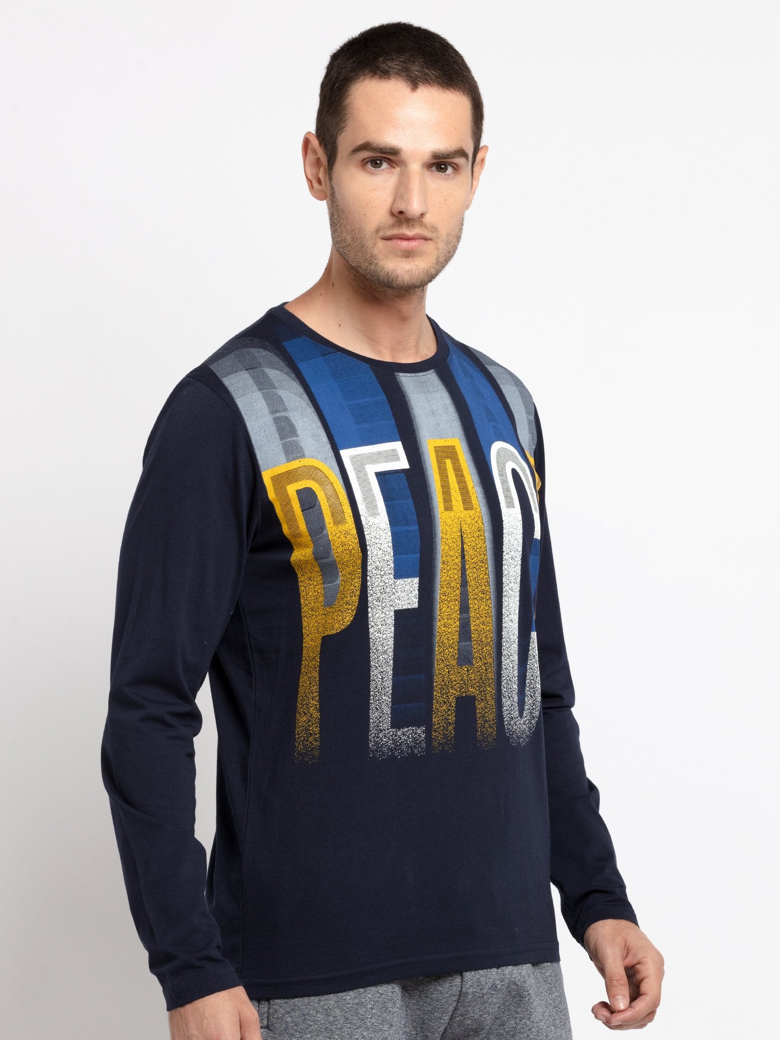 Mens Printed Round Neck T-Shirt