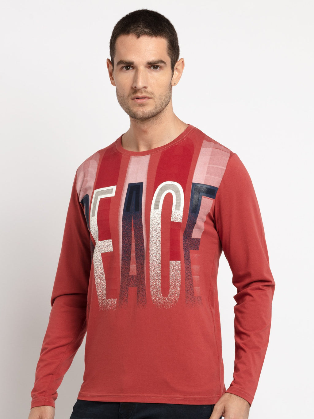 Mens Printed Round Neck T-Shirt