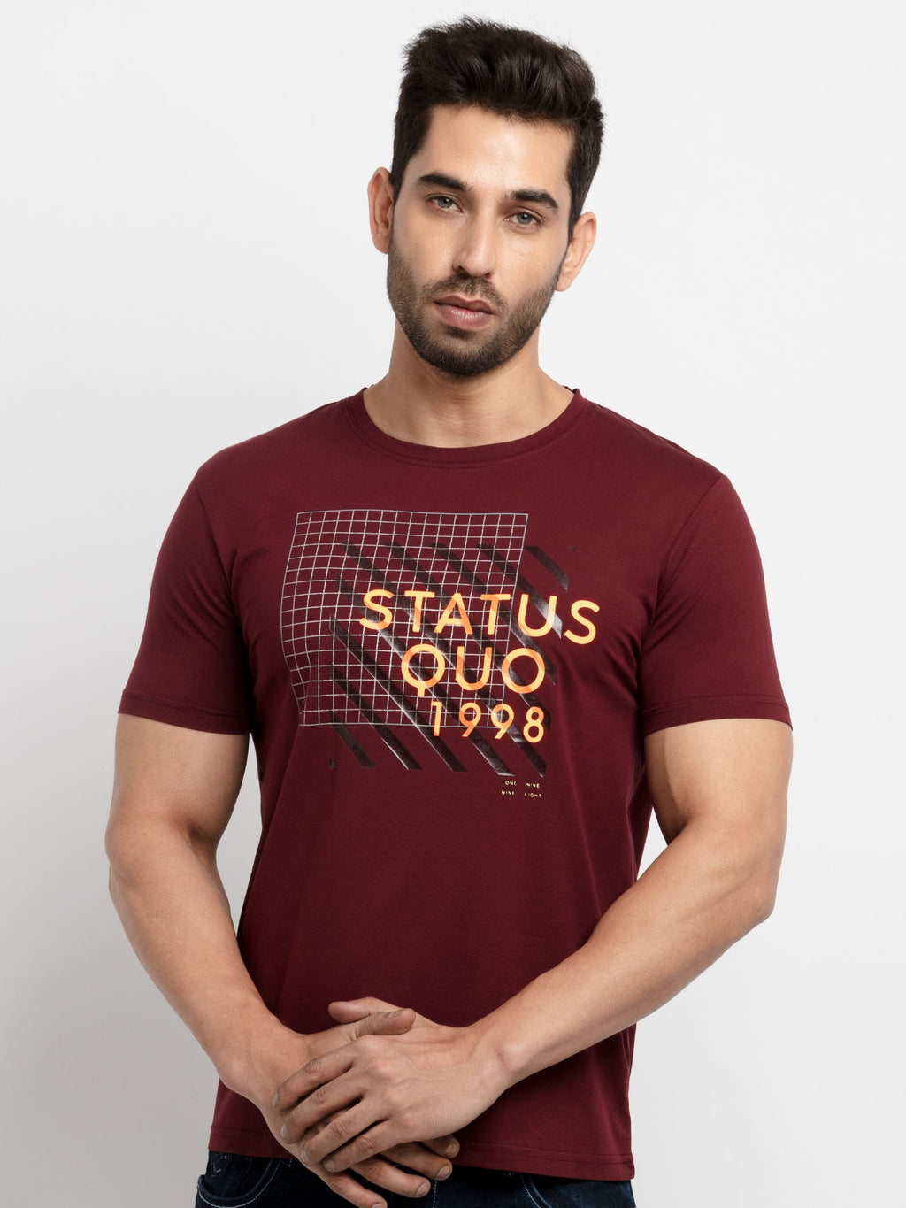 Mens Printed Round Neck T-Shirt