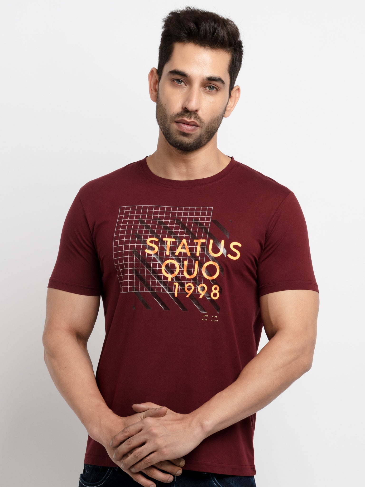 Mens Printed Round Neck T-Shirt