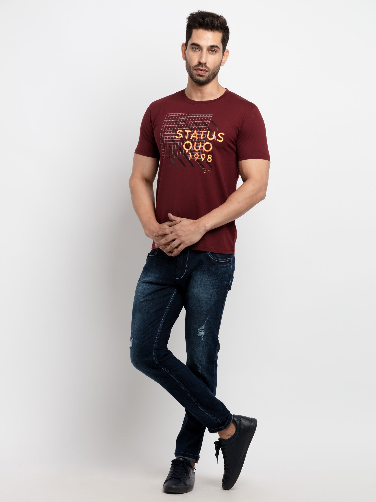 Mens Printed Round Neck T-Shirt