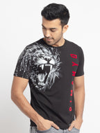 Mens Regular Fit Round Neck Printed T-Shirt