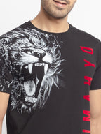 Mens Regular Fit Round Neck Printed T-Shirt