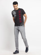 Mens Regular Fit Round Neck Printed T-Shirt
