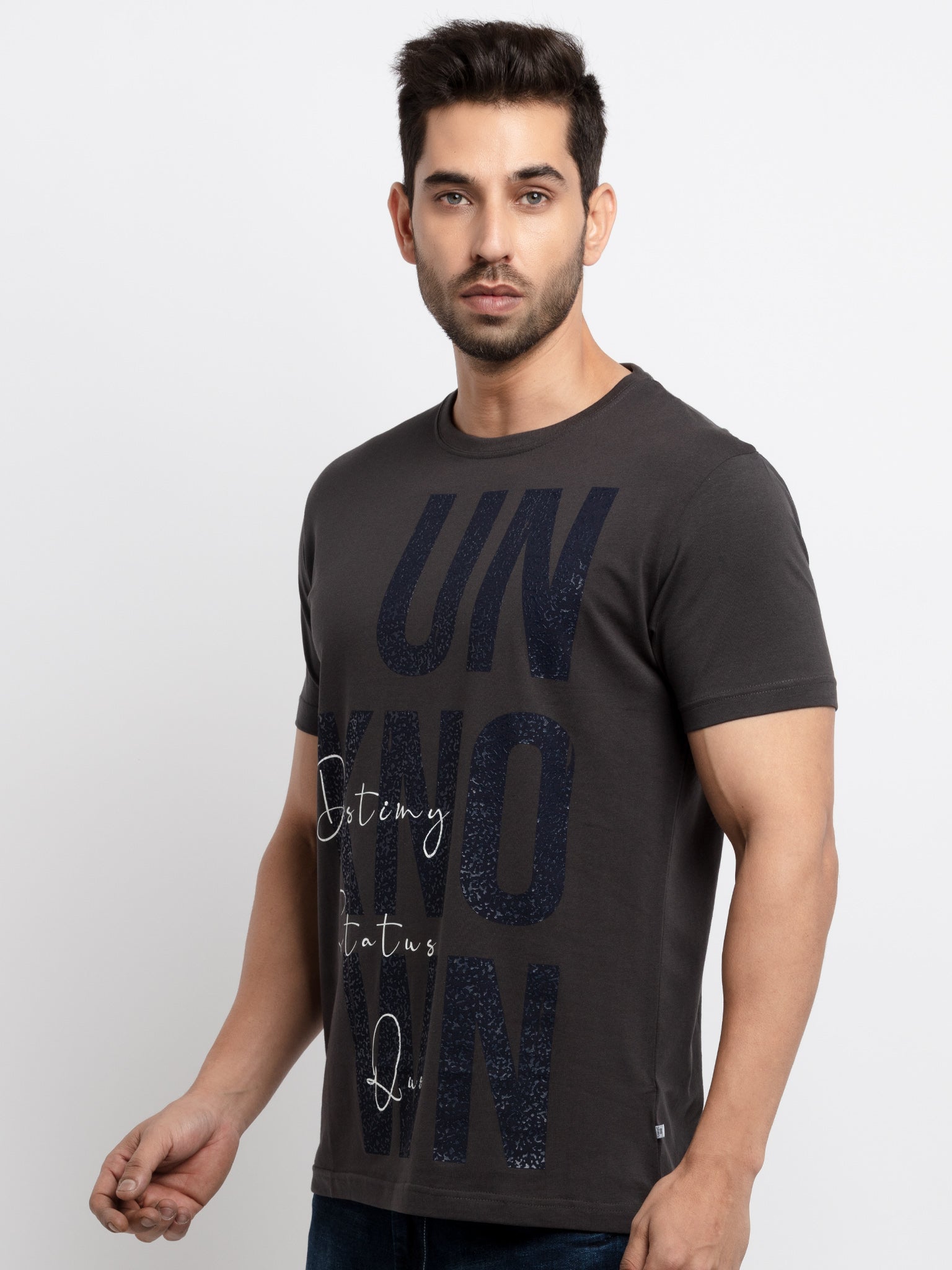Mens Printed Round Neck T-Shirt