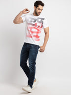 Mens Printed Round Neck T-Shirt
