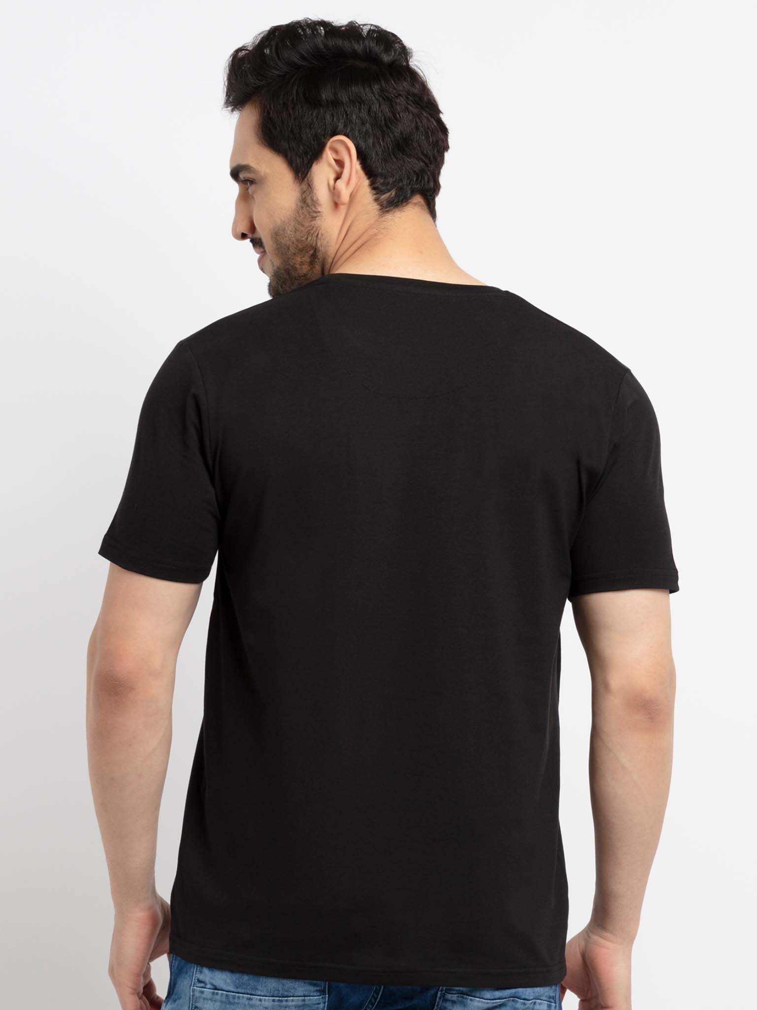 Mens Printed Round Neck T-Shirt