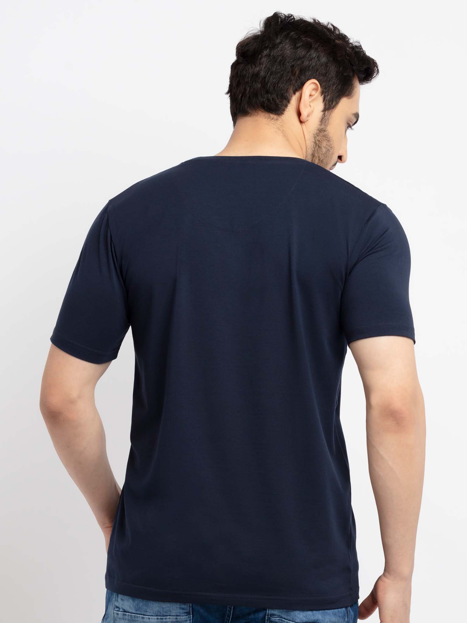 Mens Printed Round Neck T-Shirt