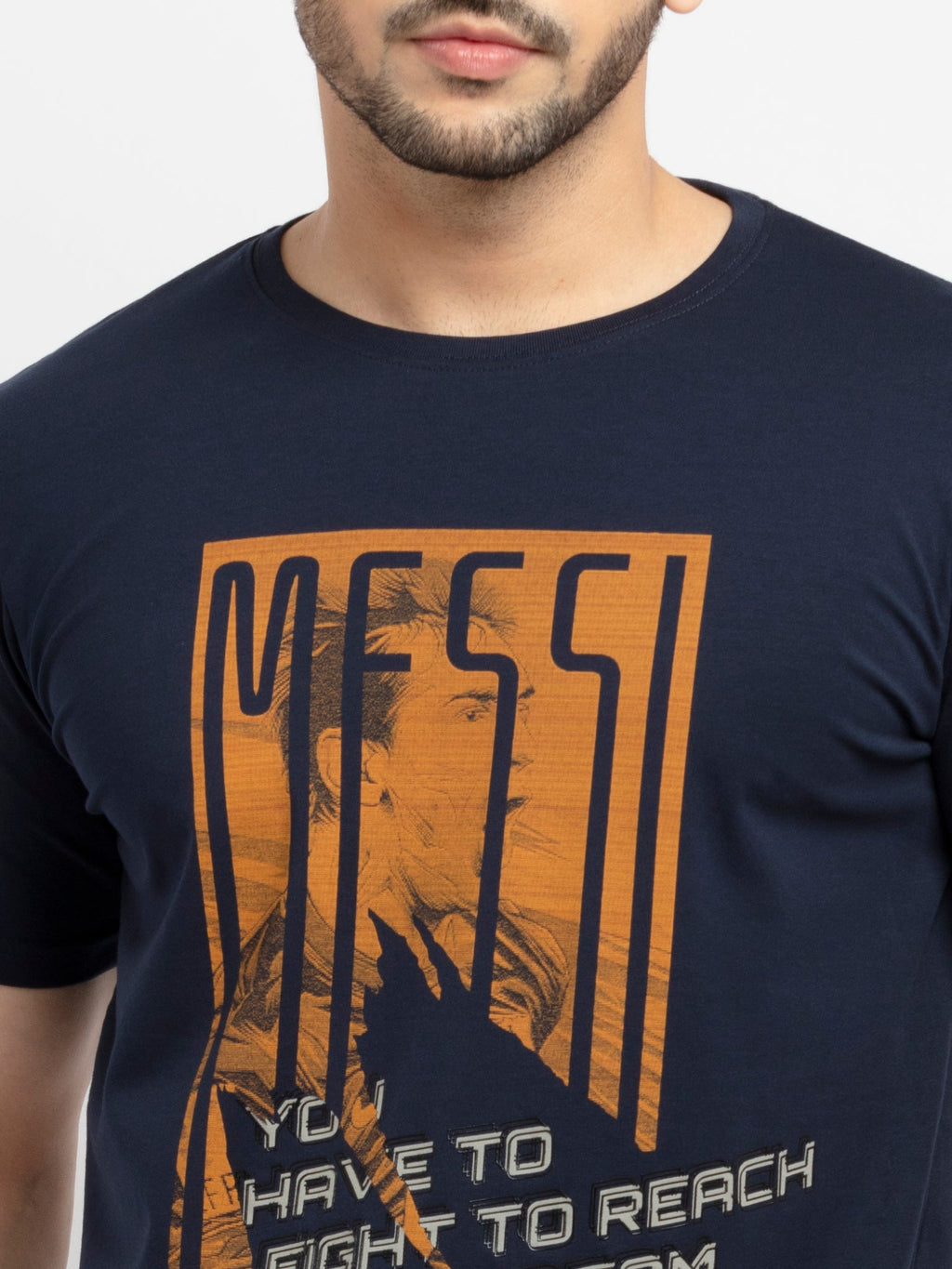 Mens Printed Round Neck T-Shirt