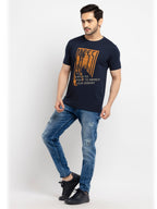 Mens Printed Round Neck T-Shirt