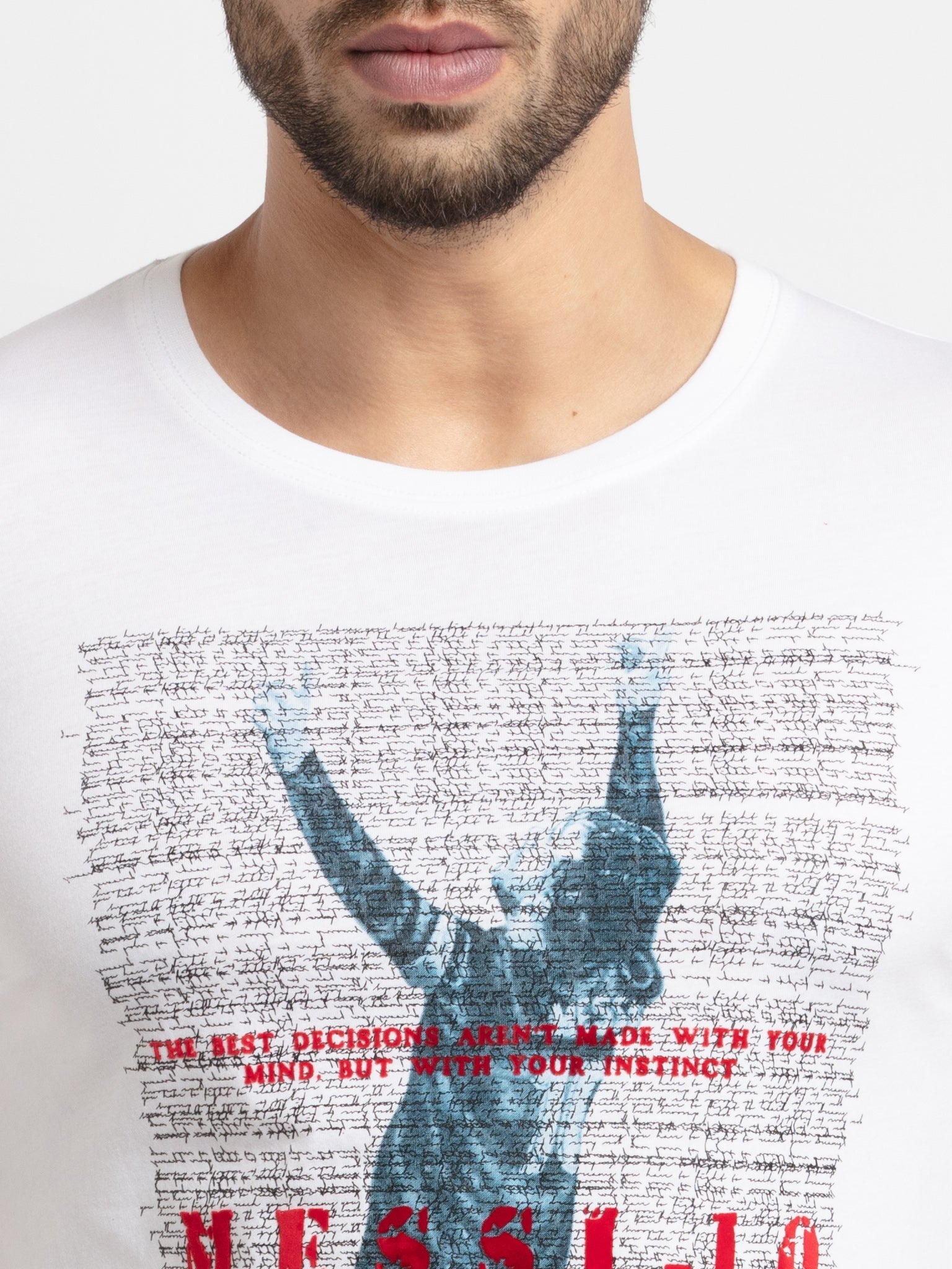 Mens Printed Round Neck T-Shirt