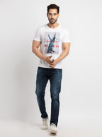 Mens Printed Round Neck T-Shirt