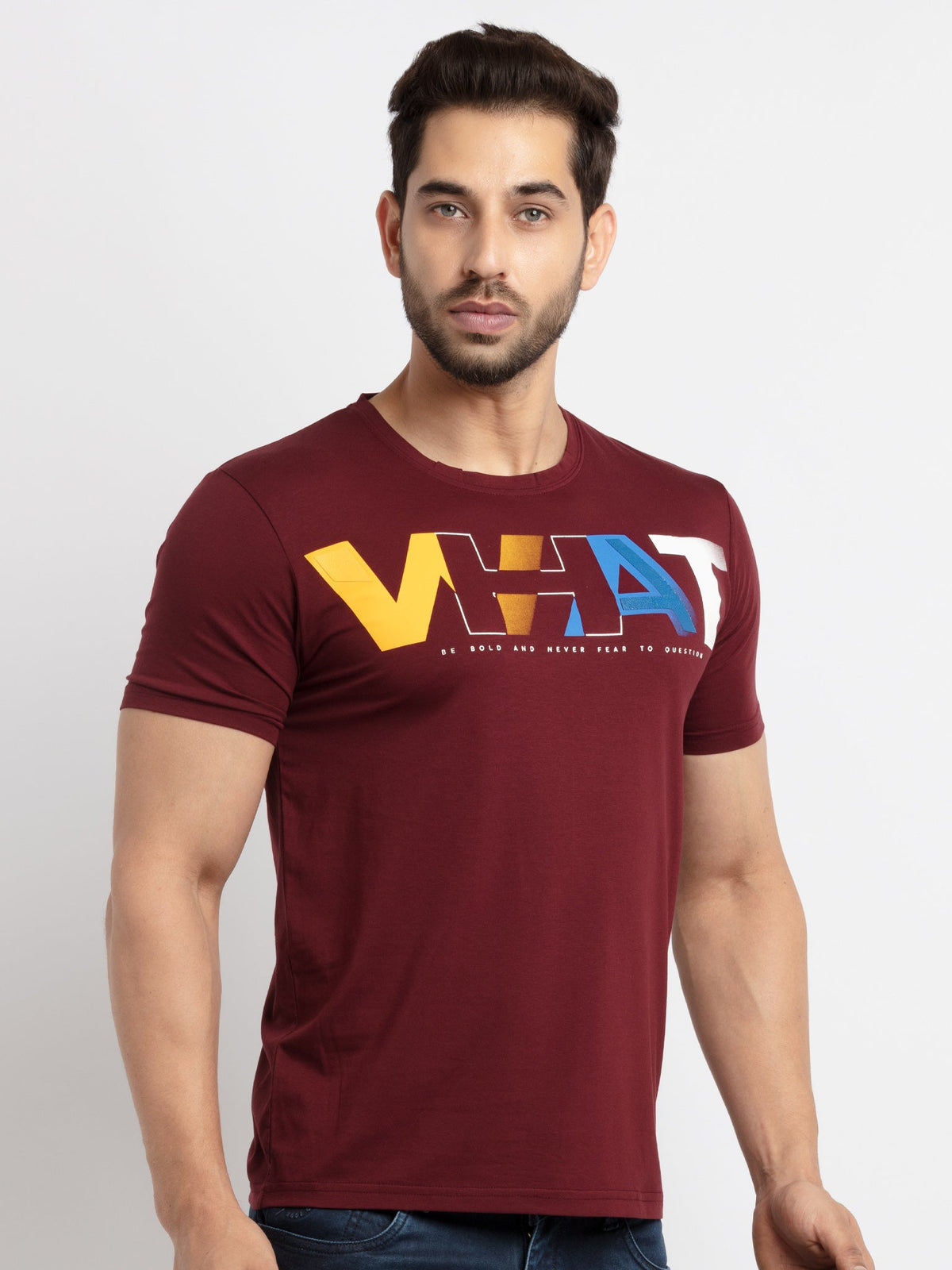 Mens Printed Round Neck T-Shirt