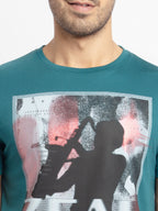Mens Regular Fit Round Neck Printed T-Shirt