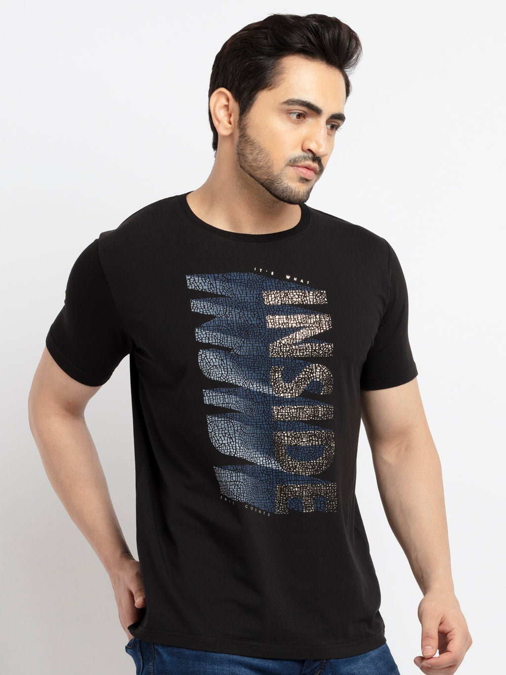 Mens Printed Round Neck T-Shirt