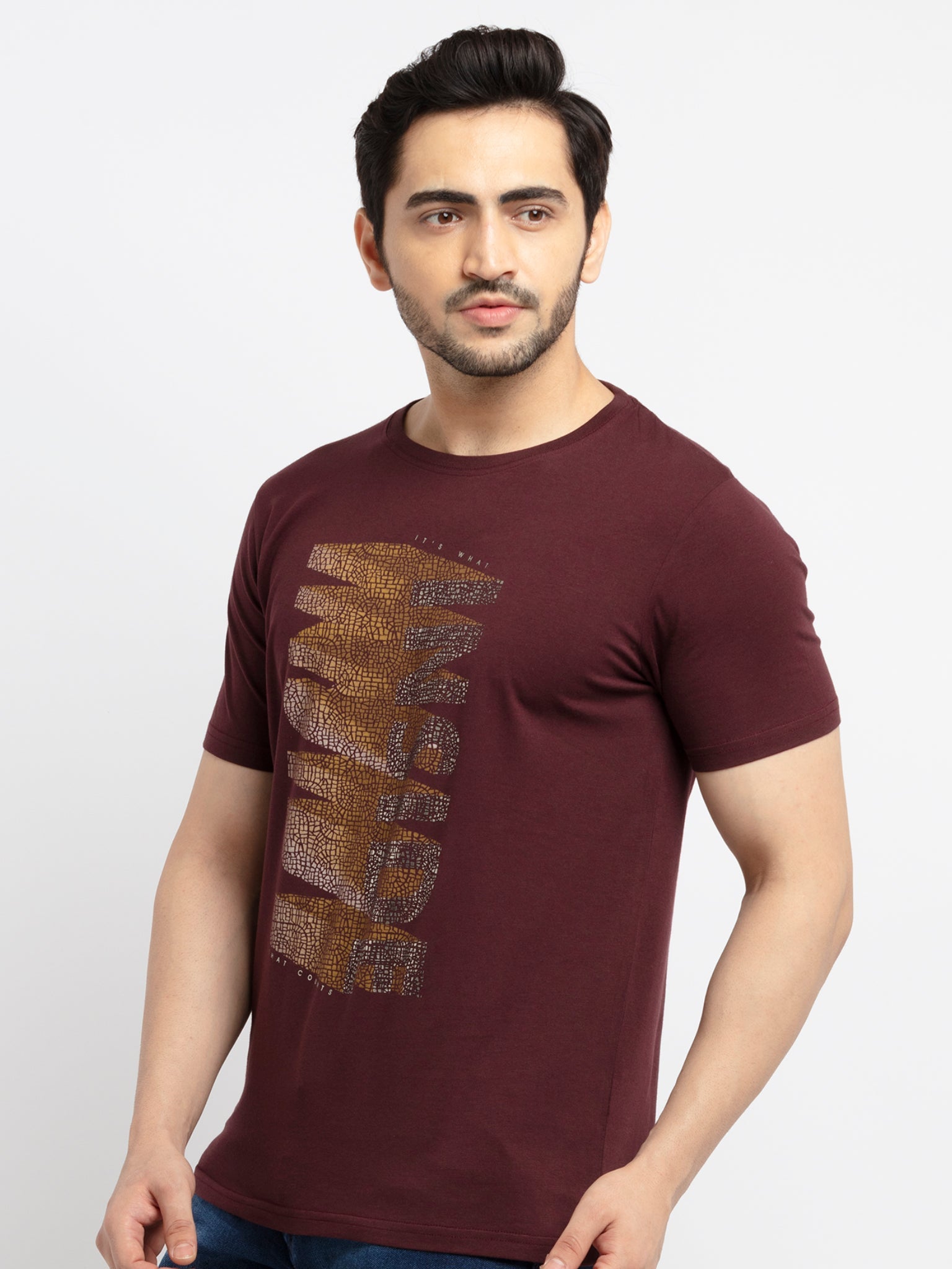 Mens Printed Round Neck T-Shirt