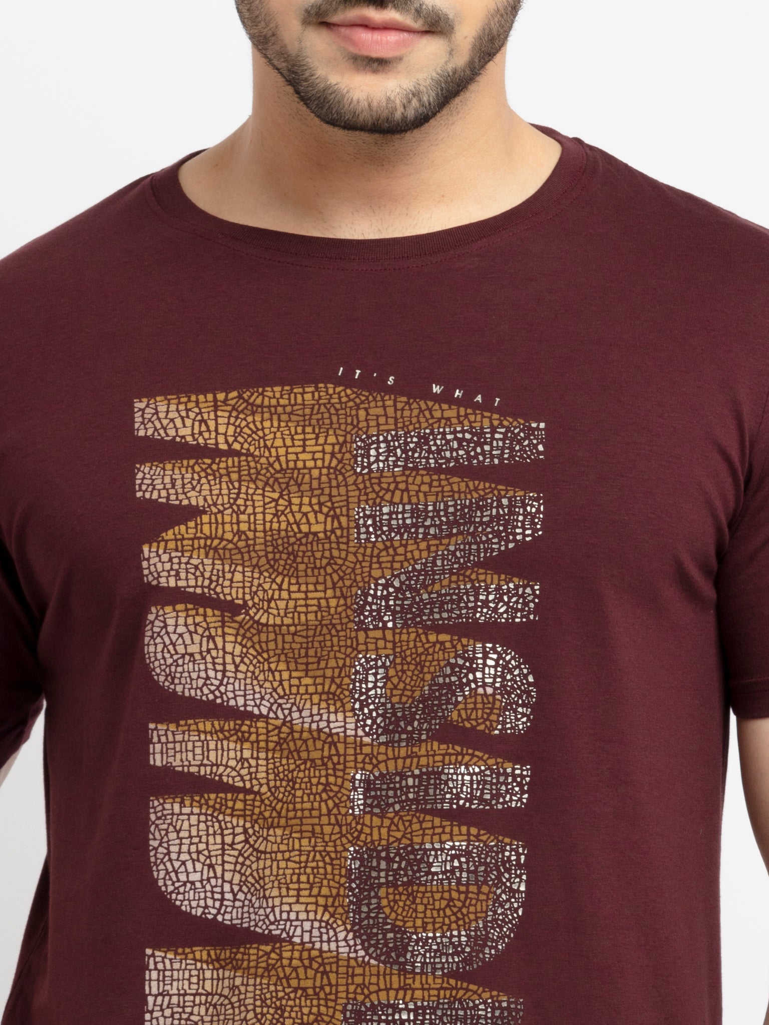 Mens Printed Round Neck T-Shirt