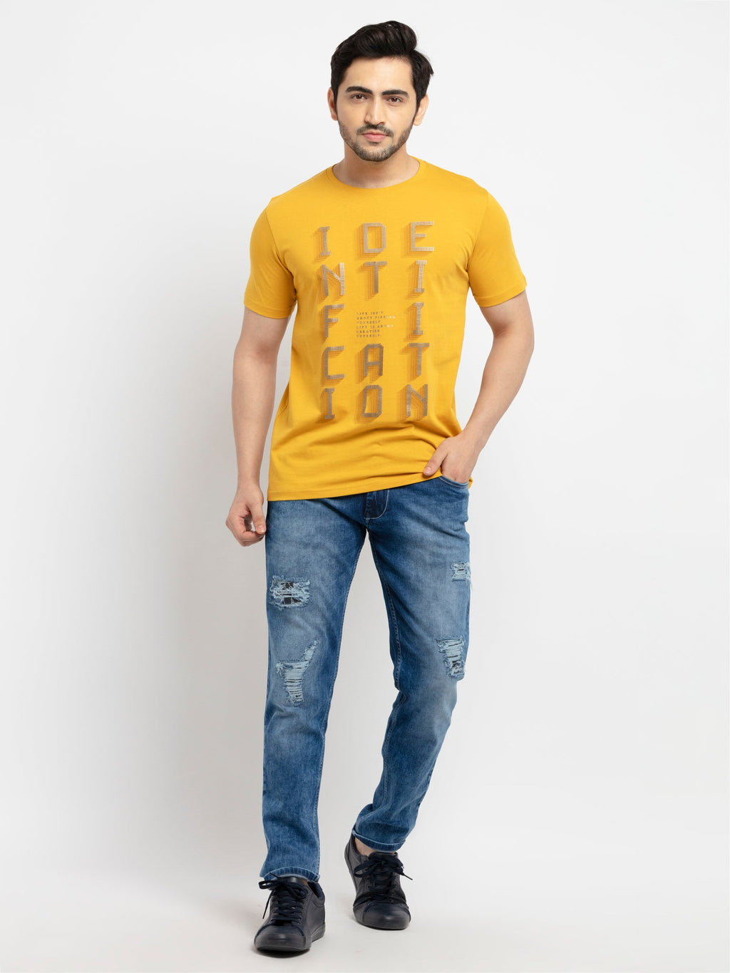 Mens Printed Round Neck T-Shirt