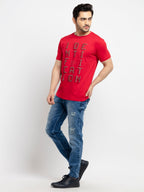 Mens Printed Round Neck T-Shirt