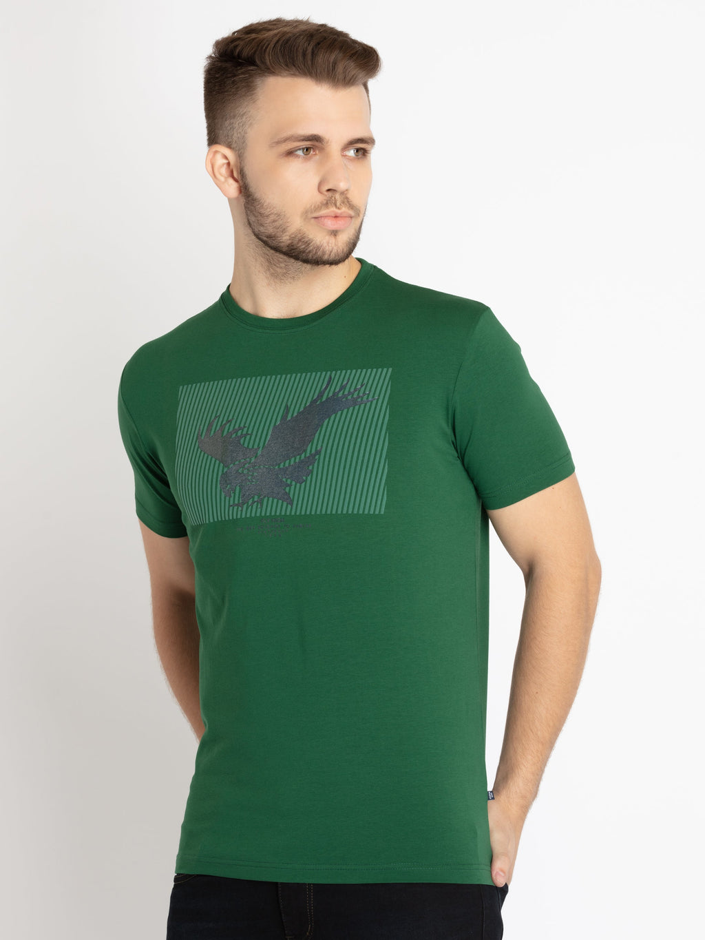 Mens Printed Round Neck T-shirt